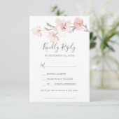 Spring Cherry Blossom Song Request RSVP Card (Stehend Vorderseite)