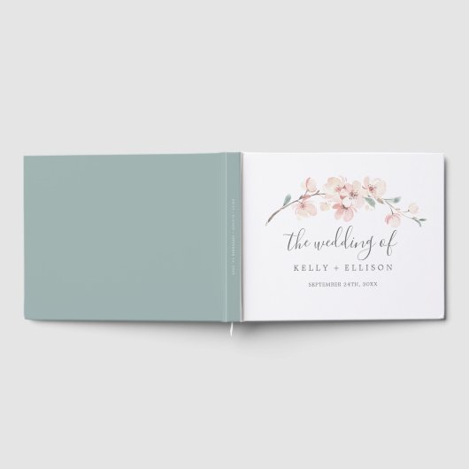 Spring Cherry Blossom Wedding Gästebuch (Voll)
