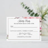 Spring Cherry Blossom Wedding RSVP Card (Stehend Vorderseite)