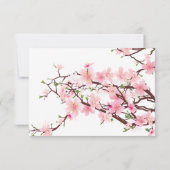 Spring Cherry Blossom Wedding RSVP Card Karte (Rückseite)