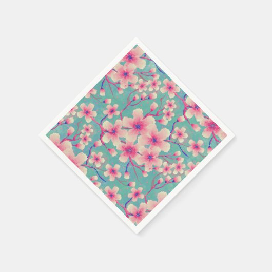 Spring Cherry blüht grün Case-Mate iPhone Cas Serviette (Ecke)