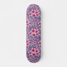 Spring Cherry blüht tief lila Skateboard