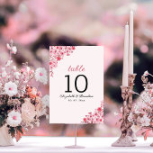 Spring Cherry Wedding – Sakura Flower  Tischnummer