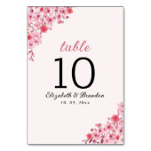 Spring Cherry Wedding – Sakura Flower  Tischnummer (Rückseite)