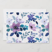 Spring Chic Lila und Aquamarine Peony Wedding Einladung (Rückseite)