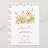 Spring Chick Baby Dusche Dankeskarte (Vorne/Hinten)