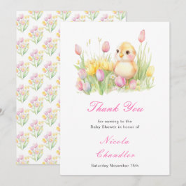 Spring Chick Baby Dusche Dankeskarte