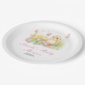 Spring Chick Baby Dusche Pappteller (Schrägansicht)