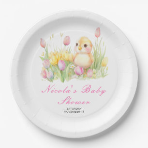 Spring Chick Baby Dusche Pappteller