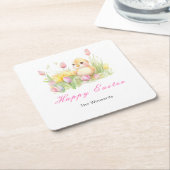 Spring Chick Easter Brunch Rechteckiger Pappuntersetzer (angewinkelt)