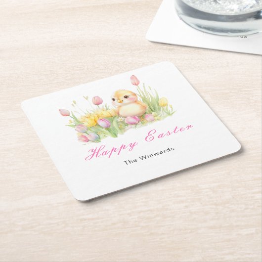 Spring Chick Easter Brunch Rechteckiger Pappuntersetzer (angewinkelt)