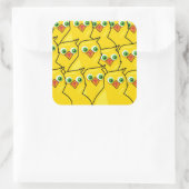 Spring Chick Quadratischer Aufkleber (Tasche)