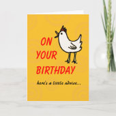 Spring Chicken Birthday Card Karte (Vorderseite)