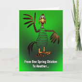 Spring Chicken Birthday Karte (Vorderseite)