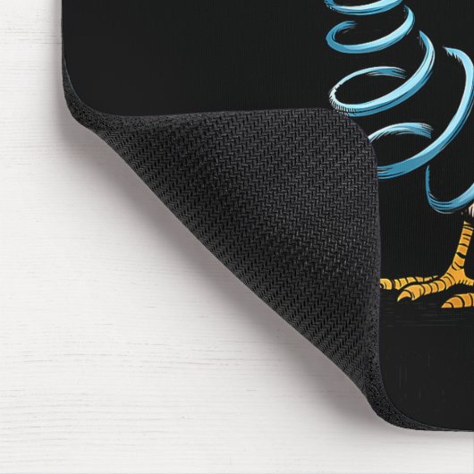 Spring Chicken Chicken On Go Stick Funny Chicken Mousepad (Ecke)