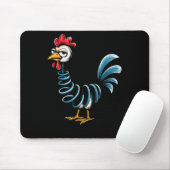 Spring Chicken Chicken On Go Stick Funny Chicken Mousepad (Mit Mouse)
