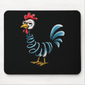 Spring Chicken Chicken On Go Stick Funny Chicken Mousepad (Vorne)
