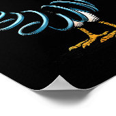 Spring Chicken Chicken On Go Stick Funny Chicken Poster (Ecke)