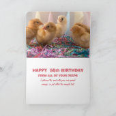 Spring Chicken Ladys Milestone 50. Geburtstag Karte (Innenseite)