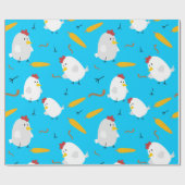 Spring Chicken Pattern Geschenkpapier (Flach)
