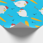 Spring Chicken Pattern Geschenkpapier (Ecke)