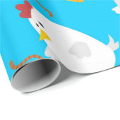 Spring Chicken Pattern Geschenkpapier (Rolleneckpunkt)