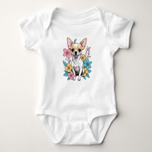 Spring Chihuahua Baby Strampler (Vorderseite)
