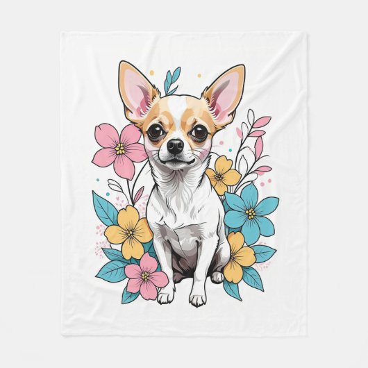 Spring Chihuahua Fleecedecke (Vorderseite)