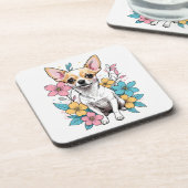 Spring Chihuahua Getränkeuntersetzer (Linke Seite)