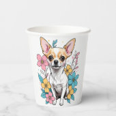 Spring Chihuahua Pappbecher (Rückseite)