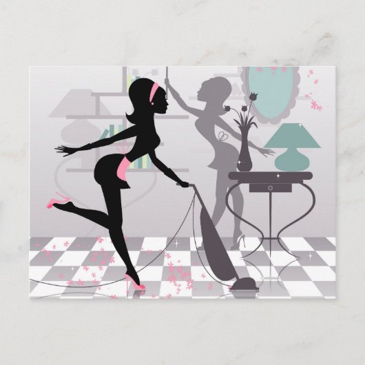 Spring Cleaning Postkarte (Vorderseite)