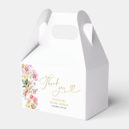 Spring Colorful Floral Bridal Shower Favor Box Geschenkschachtel