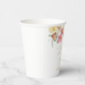 Spring Colorful Floral Bridal Shower Paper Cups Pappbecher (Rechts)