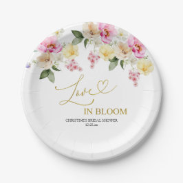 Spring Colorful Floral Bridal Shower Pappteller