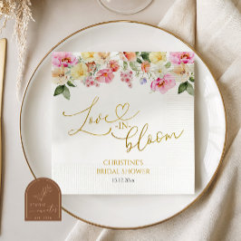 Spring Colorful Floral Bridal Shower Serviette