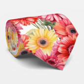 Spring Colors Gerbera Daisies Krawatte (Gerollt)