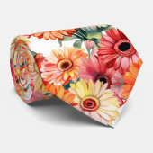 Spring Colors Gerbera Daisies Krawatte (Gerollt)