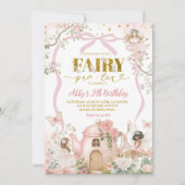 Spring Coquette Enchanted Fairy Tea Party Birthday Einladung (Vorderseite)