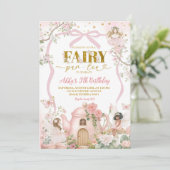 Spring Coquette Enchanted Fairy Tea Party Birthday Einladung (Stehend Vorderseite)