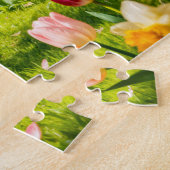 Spring Cottage with Bees, Hedgehog and Blossoming  Puzzle (Seite)