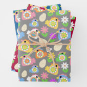 Spring Court Hens Geschenkpapier Set (Beispiel)