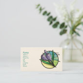 Spring Crocus Business Cards Visitenkarte (Stehend Vorderseite)
