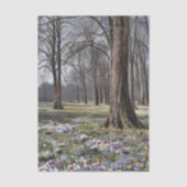Spring, Crocuses in Bloom by Peder Monk Monsted Seidenpapier (Vorderseite)