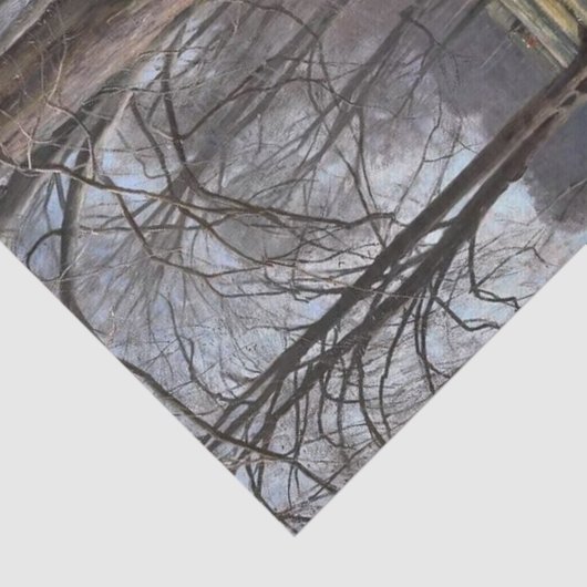 Spring, Crocuses in Bloom by Peder Monk Monsted Seidenpapier (Ausschnitt)