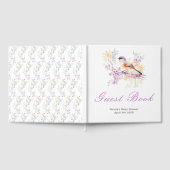 Spring Cute Bird Baby Shower Guest Book Gästebuch (Voll)