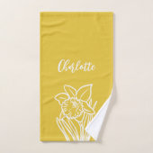 Spring Daffodil Badhandtuch Set (Handtuch)