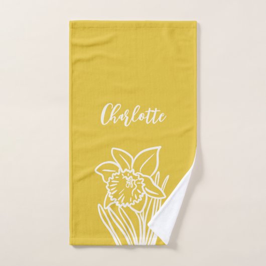 Spring Daffodil Badhandtuch Set (Handtuch)