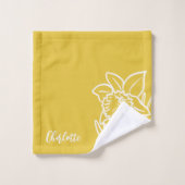 Spring Daffodil Badhandtuch Set (Waschlappen)