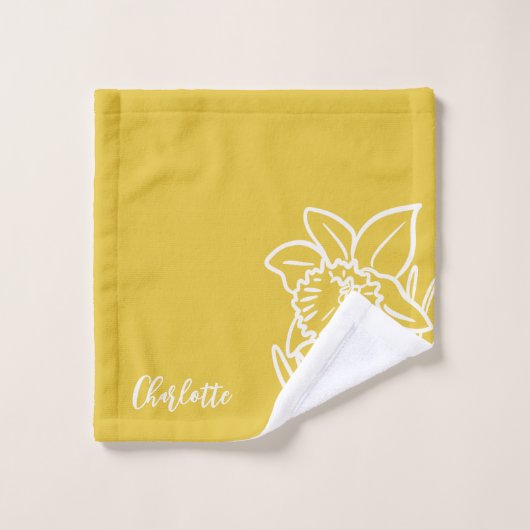 Spring Daffodil Badhandtuch Set (Waschlappen)