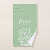 Spring Daffodil Badhandtuch Set (Handtuch)